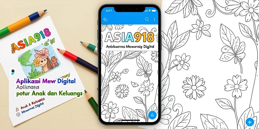 Tampilan antarmuka aplikasi Mewarnai Digital ASIA918 yang menarik