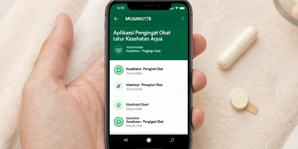 Tampilan antarmuka aplikasi Pengingat Obat yang sederhana dan intuitif.