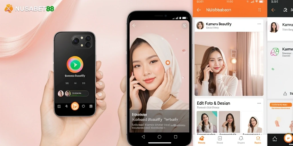 Tampilan antarmuka NUSABET88 saat mengedit foto dengan fitur Kamera Beautify.