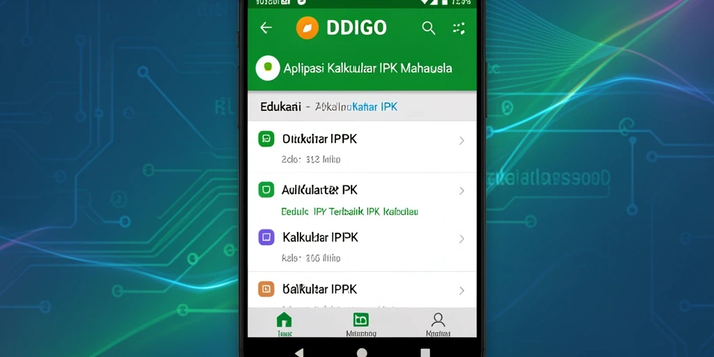 Tampilan antarmuka sederhana ODDIGO untuk Kalkulator IPK.