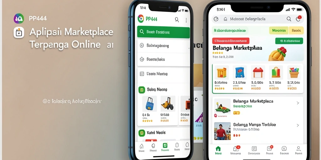 Tampilan antarmuka aplikasi PP444 yang user-friendly untuk belanja online.