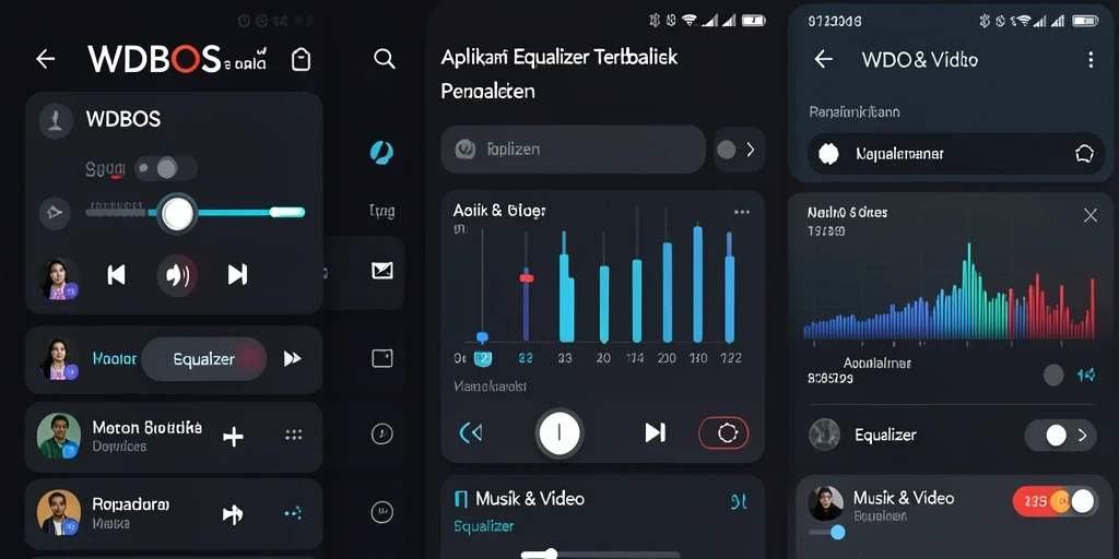 Tampilan antarmuka aplikasi Equalizer WDBOS yang intuitif.