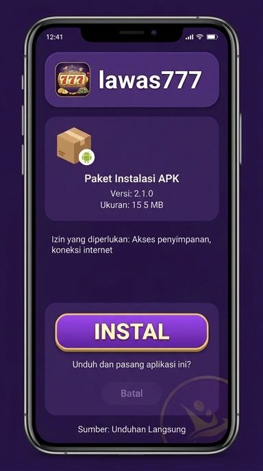 Tampilan halaman APK lawas777